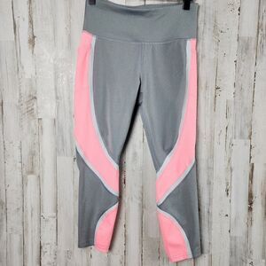 Avia Athletic Workout Leggings Gray Pink Size Small